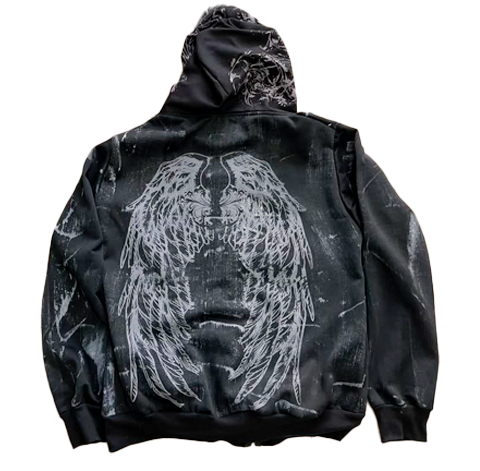 Sudadera Y2K Peluche Deslavado