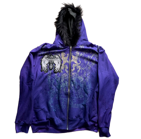 SUDADERA OJO ROJO Y2K PELUCHE