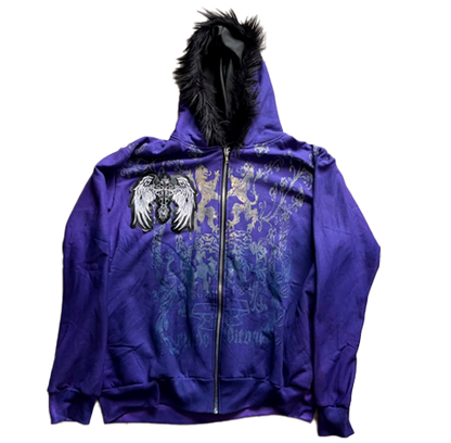 SUDADERA OJO ROJO Y2K PELUCHE