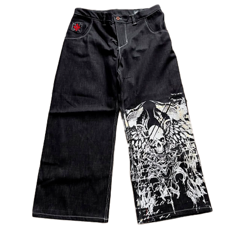 Pantalon y2k Alas Blancas