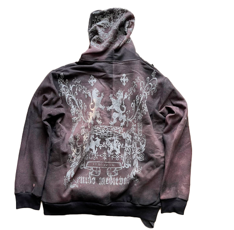 SUDADERA OJO ROJO Y2K DESLAVADA