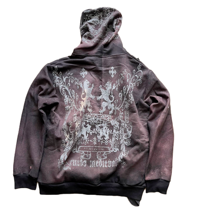 SUDADERA OJO ROJO Y2K DESLAVADA