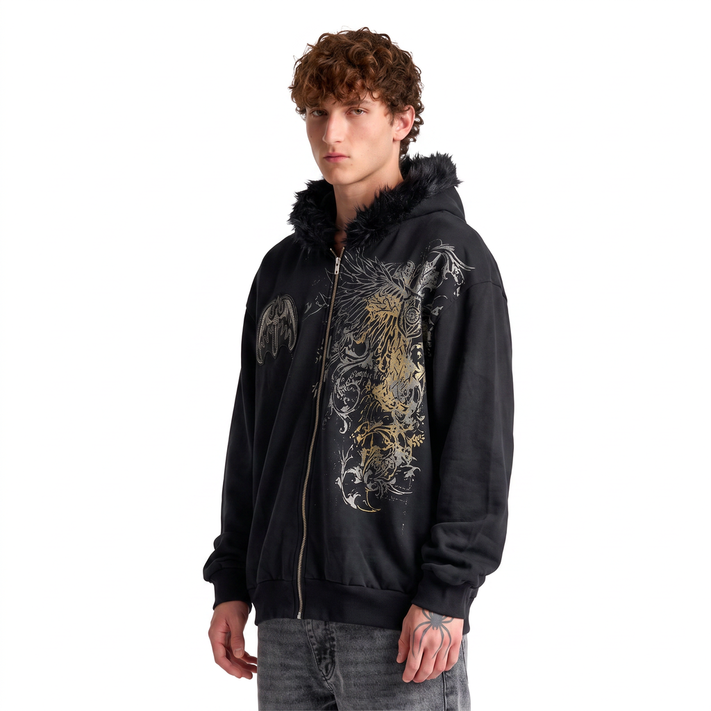 Sudadera Y2K Peluche Deslavado