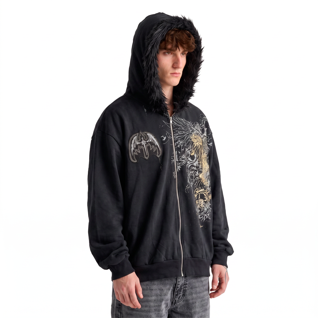 Sudadera Y2K Peluche Deslavado