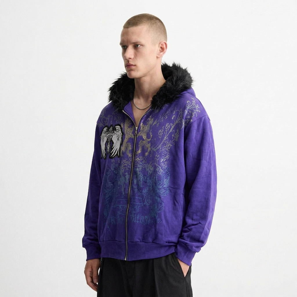 SUDADERA OJO ROJO Y2K PELUCHE